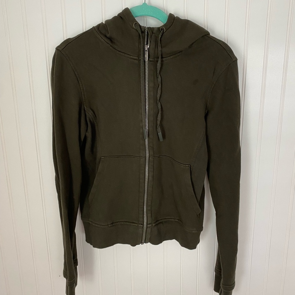 Lululemon Army Green Zip Hoodie